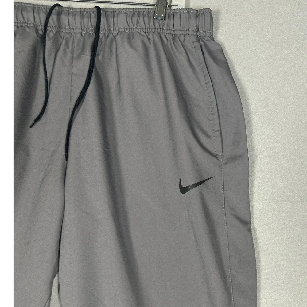 Nike Dri-FIT Pants Mens 2XL Grey Athletic Training Running Stretch Waist Swoosh
